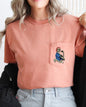 Rosie the Riveter, Skeleton, Halloween Pocket Tee Comfort Colors T-Shirt