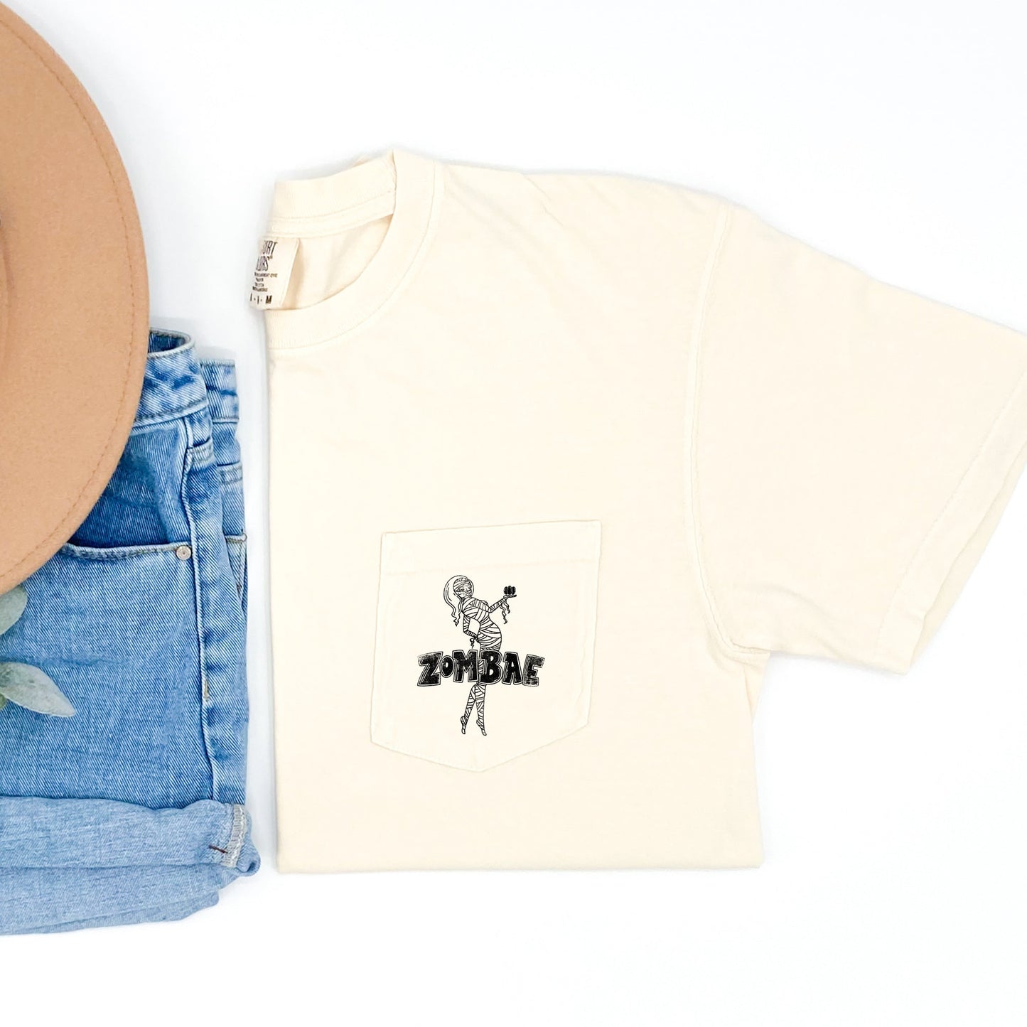 Zombae Halloween Pocket Comfort Colors Tshirt