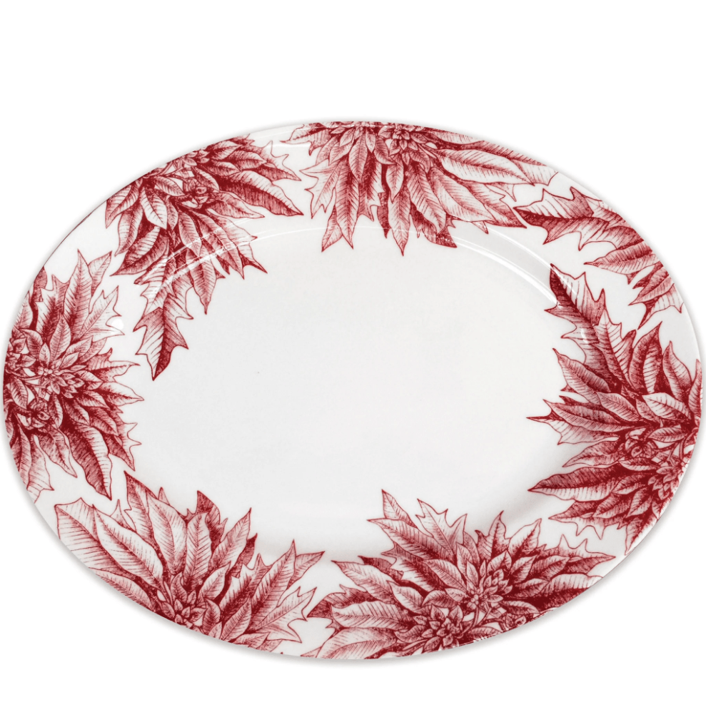 Poinsettia Ceramic Dinnerware – Premium Holiday Coastal Tableware