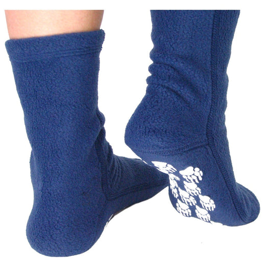 Kids' Nonskid Fleece Socks - Denim