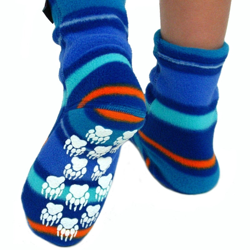 Kids' Nonskid Fleece Socks - Jazz Stripes