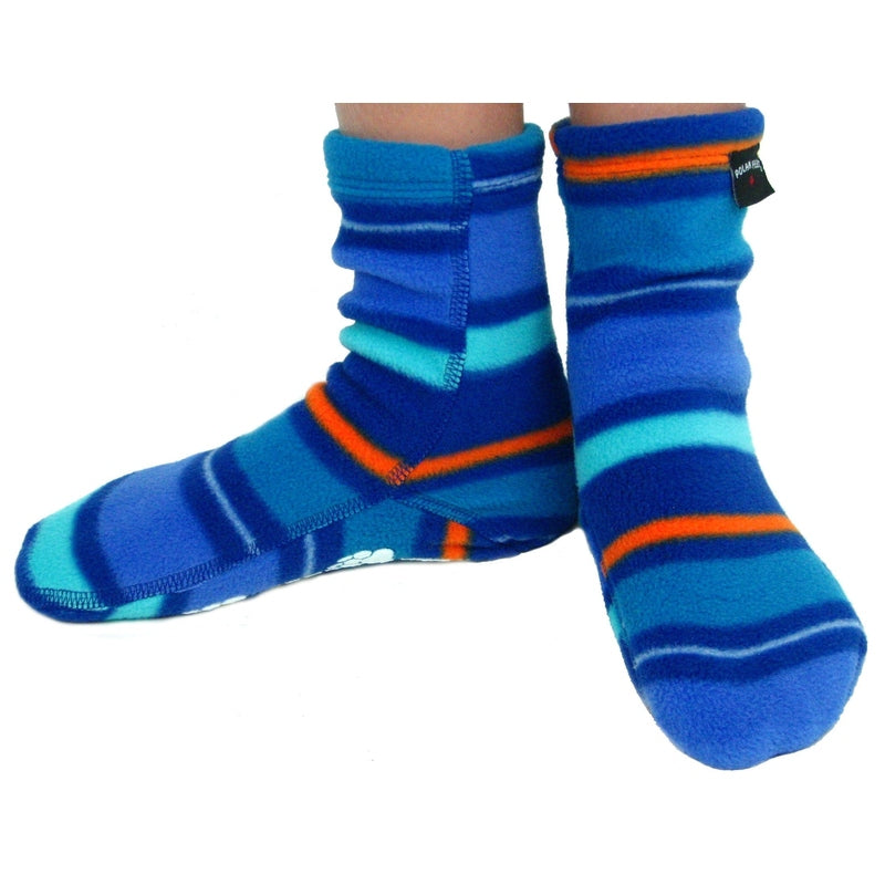 Kids' Nonskid Fleece Socks - Jazz Stripes