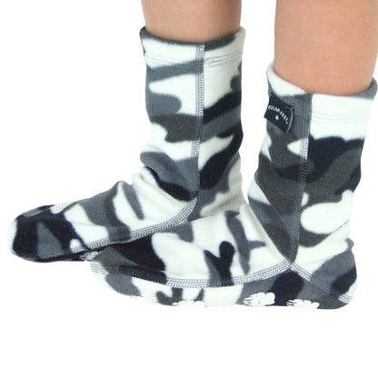 Kids' Nonskid Fleece Socks - Snow Camo