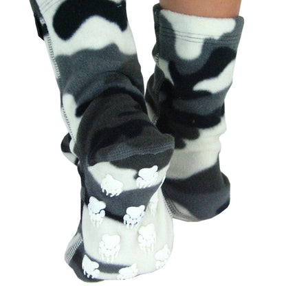 Kids' Nonskid Fleece Socks - Snow Camo