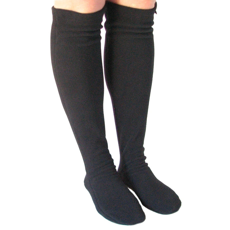 Over-the-Knee Fleece Socks - Black