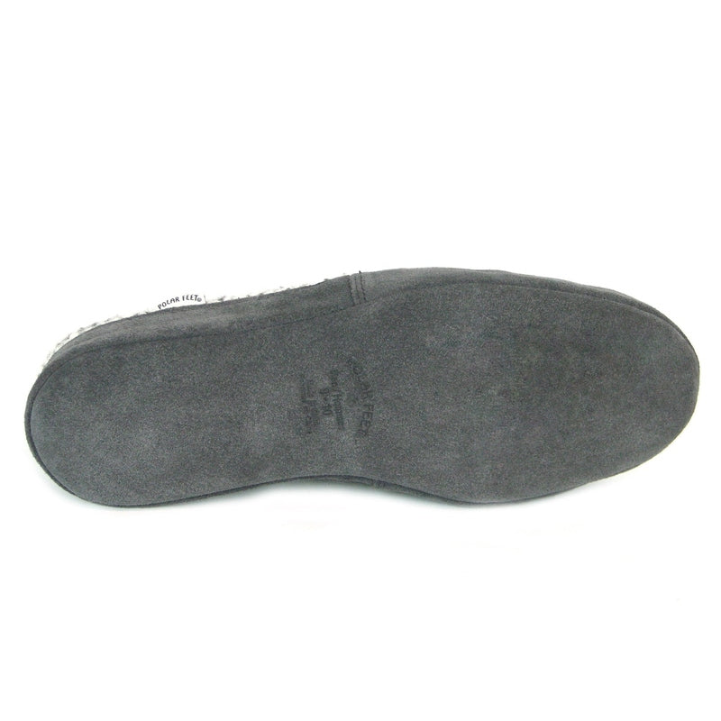 Polar Feet Men's Perfect Mocs Grey Wool