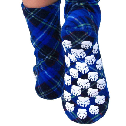 Polar Feet Adult Socks - Blue Argyle
