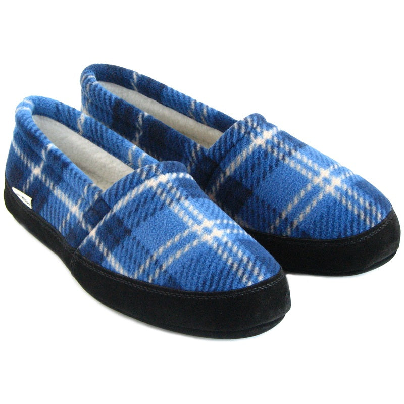 Polar Feet Men's Perfect Mocs Blue Flannel