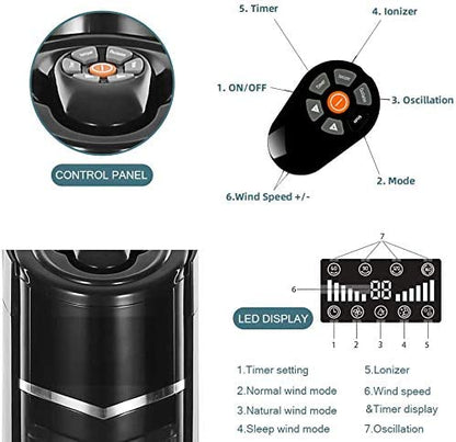 Portable Oscillating Tower Fan
