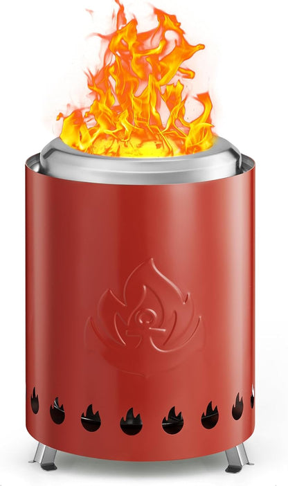 Portable Outdoor Fire Pit with Stand, Low Smoke Burning Tabletop Fire Pit Fuel