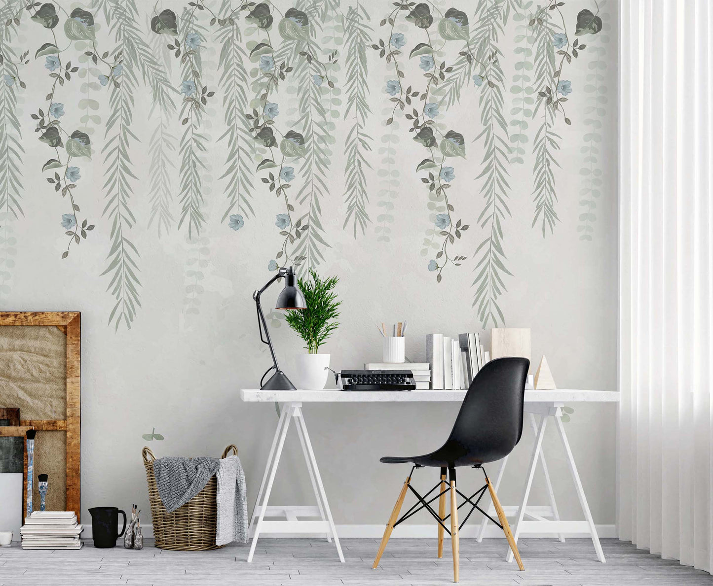 Lush Foliage Wallpaper | Kitchen + Metal