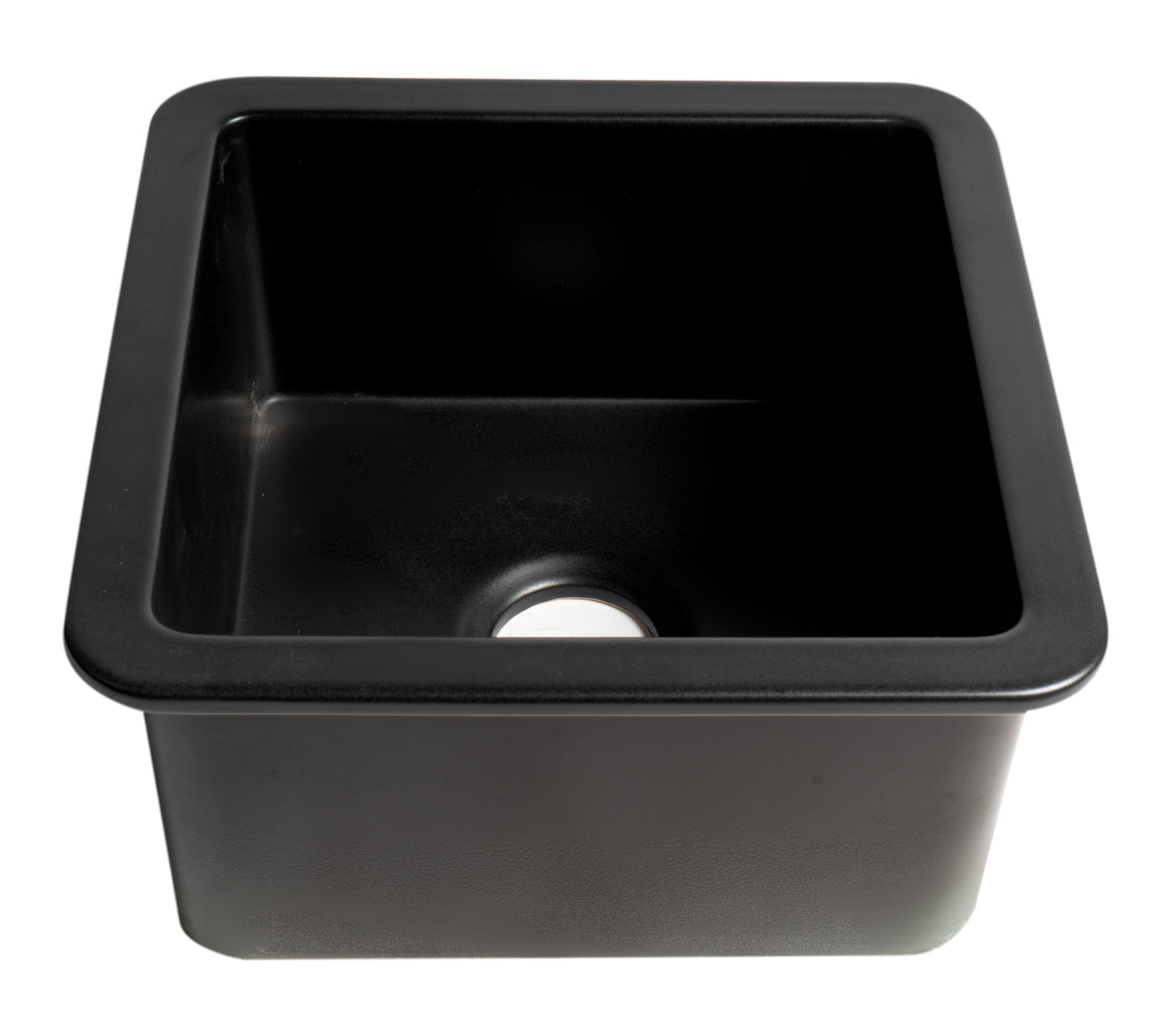 ALFI brand ABF1818S Square 18" x 18" Undermount / Drop In Fireclay Prep Sink