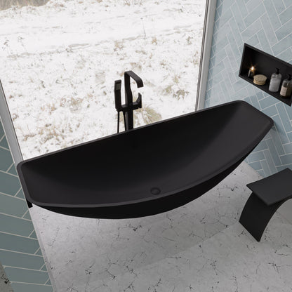 ALFI brand HammockTub1 HammockTub1 79" Acrylic Suspended Wall Mounted Hammock Bathtub