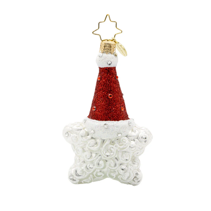 Christopher Radko Little Gem Glass Ornament - Santa's Star Power