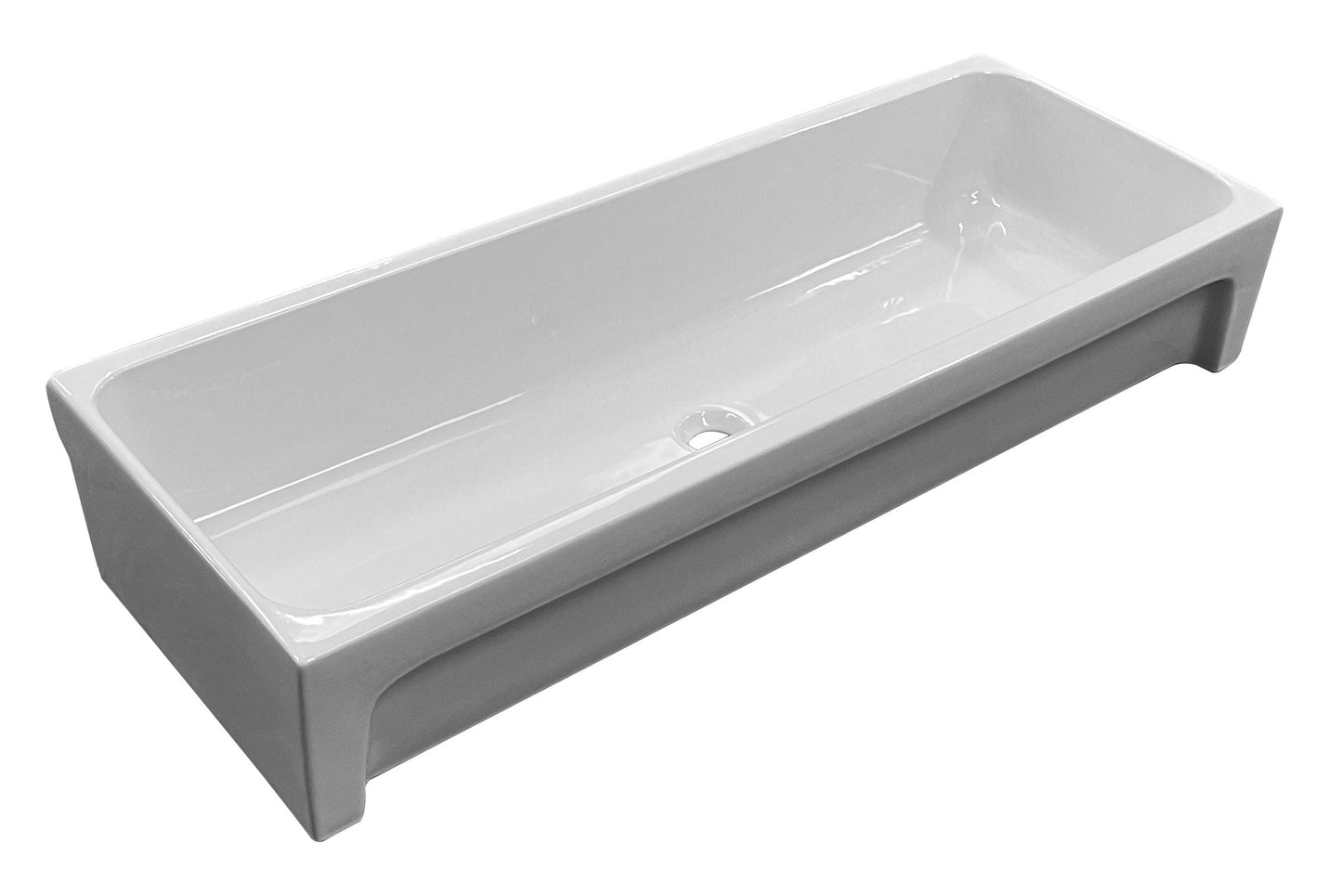 ALFI brand  AB48TR  48" White Above Mount Fireclay Bath Trough Sink