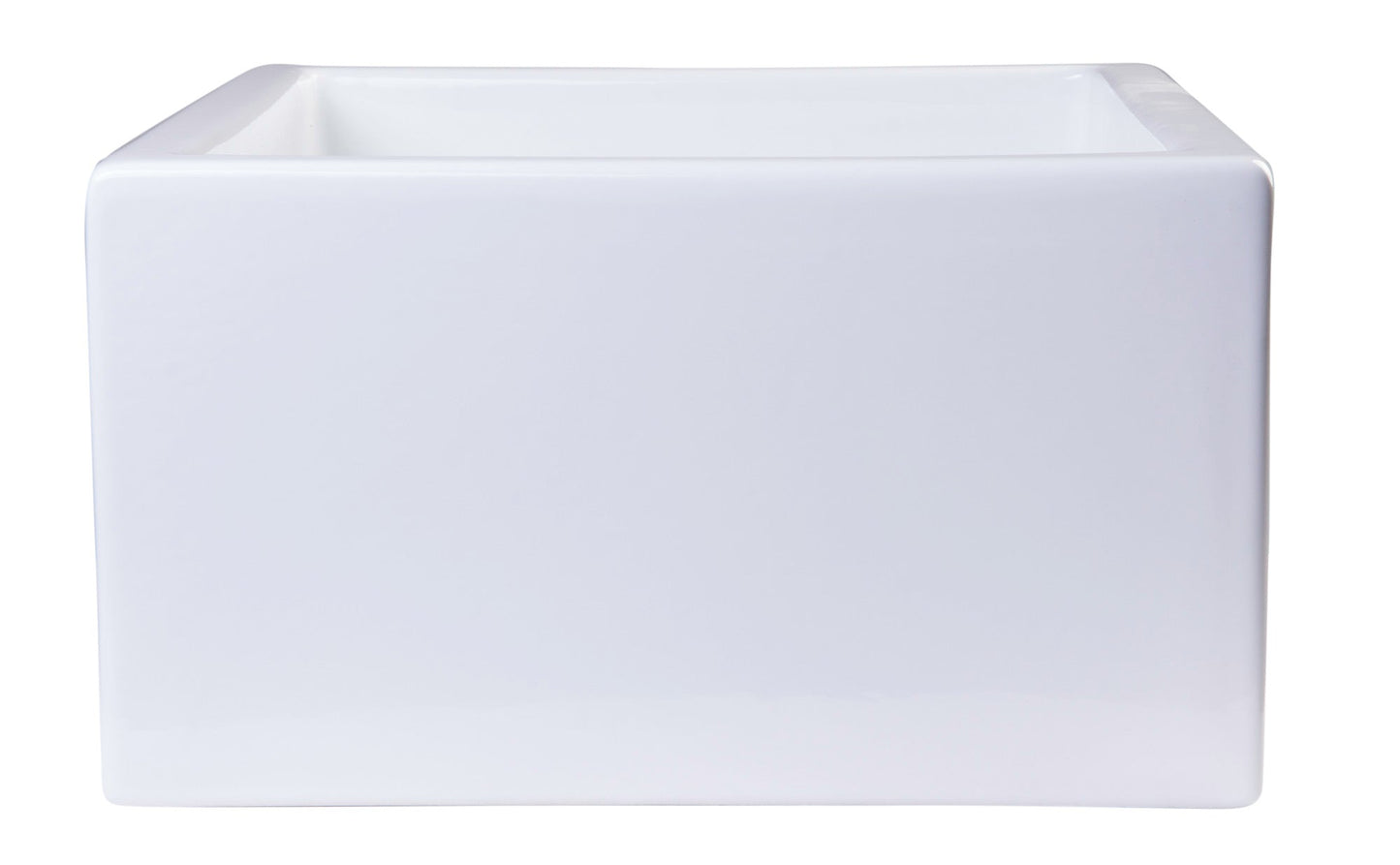 ALFI brand AB2418SB Smooth Thick Wall Fireclay Single Bowl Farm Sink