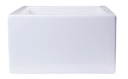 ALFI brand AB2418SB Smooth Thick Wall Fireclay Single Bowl Farm Sink