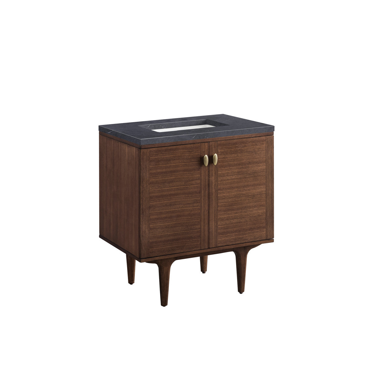 Amberly 30" Single Vanity Cabinet, Mid-Century Walnut
