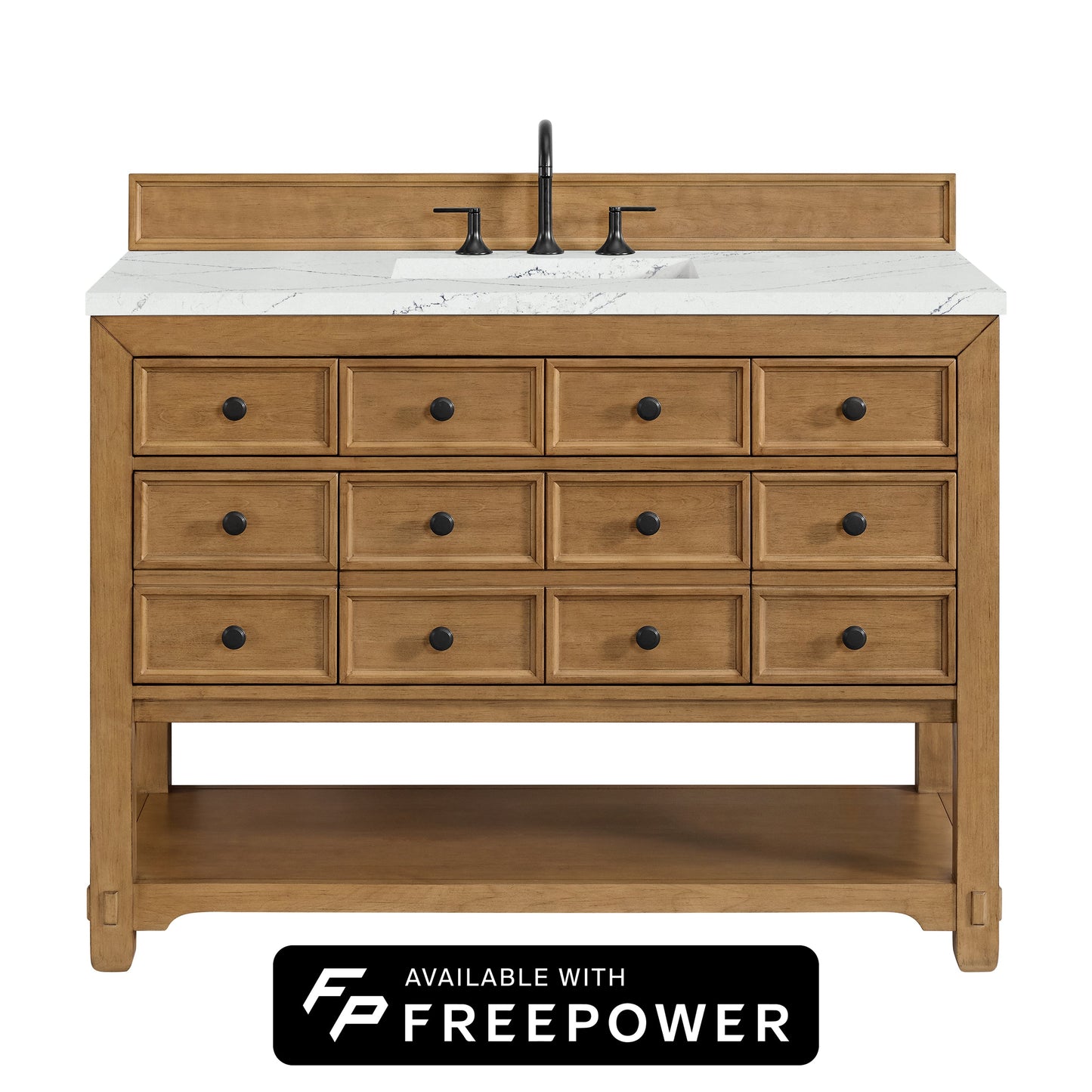 Malibu 48" Single Vanity, Amber Birch