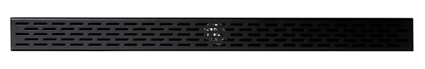 ALFI brand ABLD36C ABLD36C-BM 36" Black Matte Stainless Steel Linear Shower Drain with Groove Holes