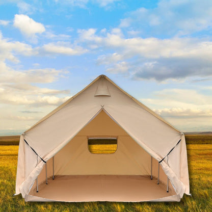 Premium Canvas Frame Fire Water Camping Wall Hunting Tent, 12x14' (SAK92461)