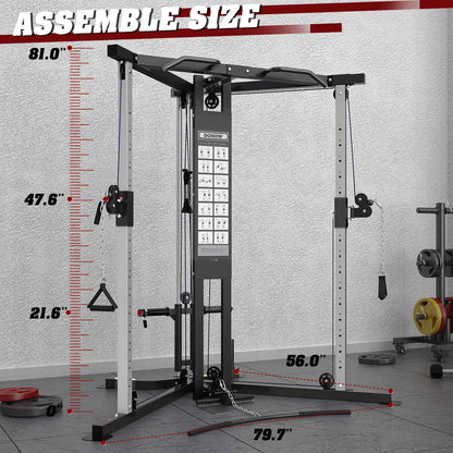 Premium Home Cable Crossover Full Body Workout Fly Machine, 350LBS (SAK06341)