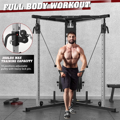Premium Home Cable Crossover Full Body Workout Fly Machine, 350LBS (SAK06341)