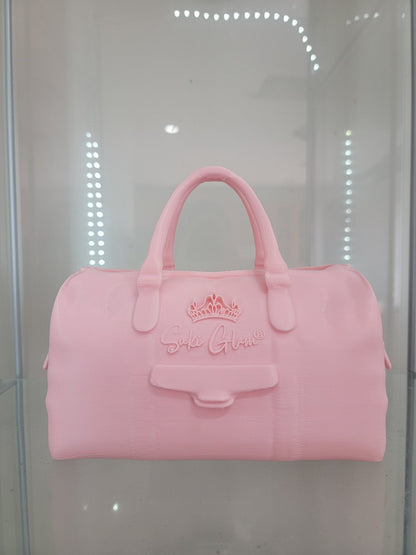 Pretty in Pink Duffel Bag Brush Holder - Ultimate Glam Organizer