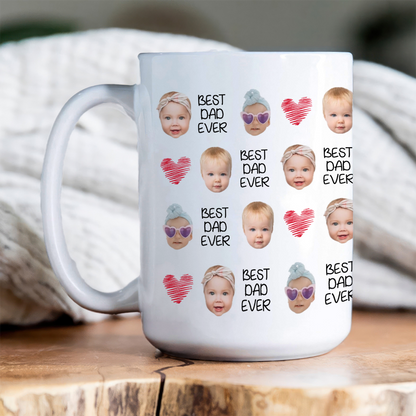 Custom Photo Best Dad/Mom Ever - Personalized Custom Mug - Father's Day, Mother's Day, Birthday Gift For Dad, Mom