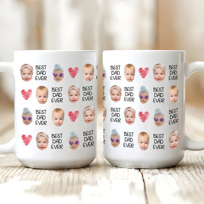 Custom Photo Best Dad/Mom Ever - Personalized Custom Mug - Father's Day, Mother's Day, Birthday Gift For Dad, Mom