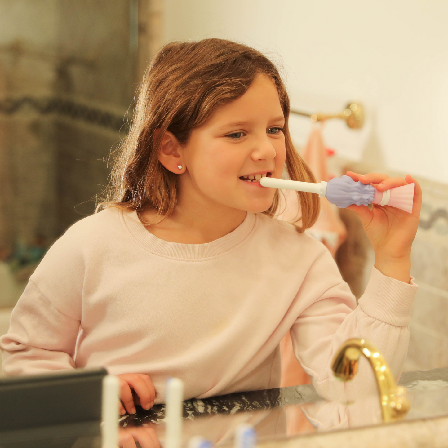 Princess Pearly Whites Toothbrush for Kids With Bonus Brush