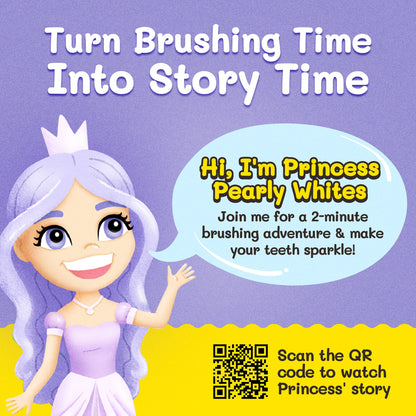 Princess Pearly Whites Toothbrush for Kids With Bonus Brush