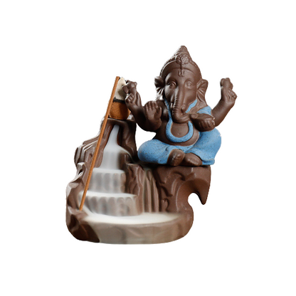 Ganesha Elephant Backflow Backflow Incense Burner