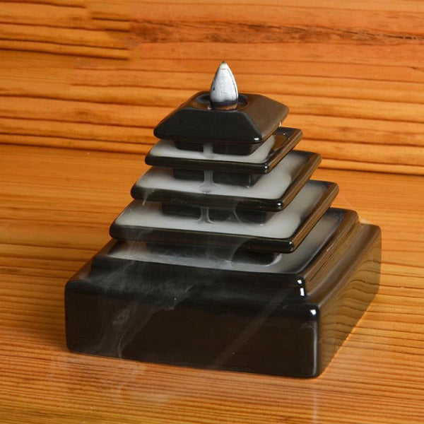 Pyramid Temple Backflow Incense Burner