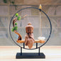 Sitting Buddha Round Big Backflow Incense Burner With Tree And Lotus Stick Holder