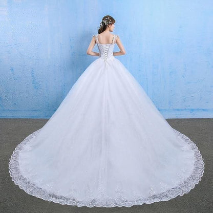 Luxury Wedding Dress Elegant Appliques Gown