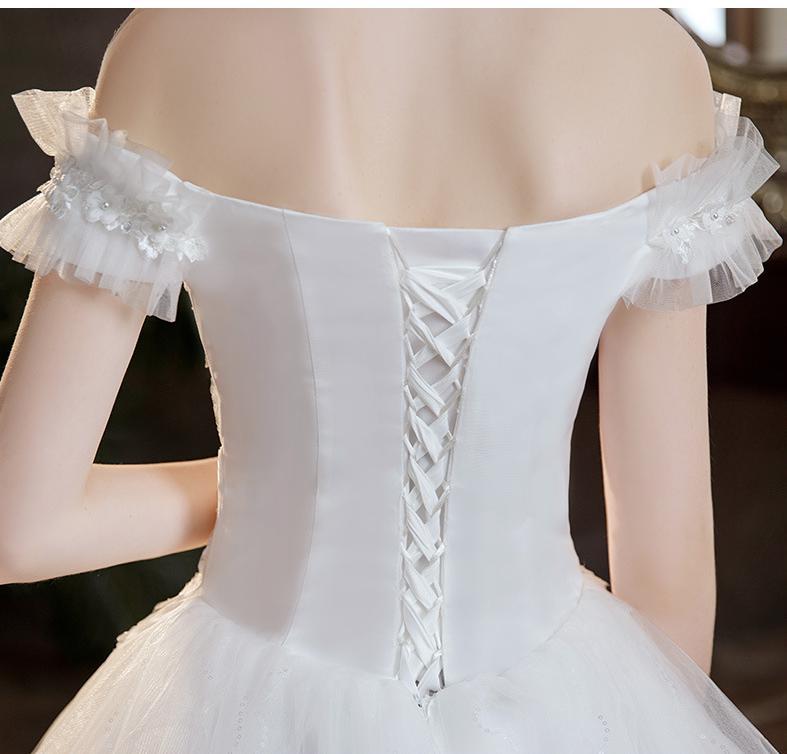 Sexy Wedding Dress Off The Shoulder Lace Flower Gown