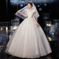 Sexy Tulle Wedding Dress For Pregnant V-neck Lace Up Ball Gown