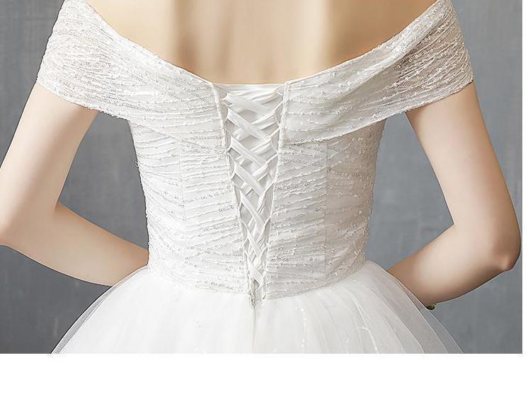 Sexy Off The Shoulder Short Sleeve Wedding Dress