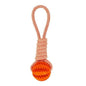 Durable Rubber Ball Chew Toy with Cotton Rope | Family Pet | Kitchen + Metal