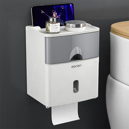 Multifunction Toilet Paper Holder Waterproof Toilet Tissue Storage Box