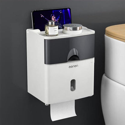 Multifunction Toilet Paper Holder Waterproof Toilet Tissue Storage Box