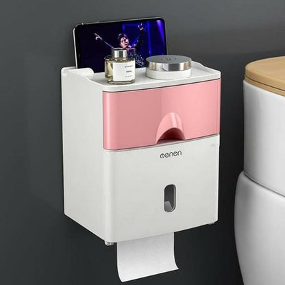 Multifunction Toilet Paper Holder Waterproof Toilet Tissue Storage Box