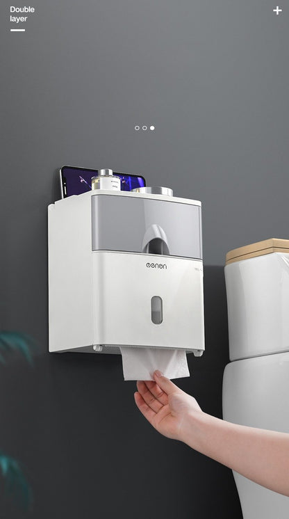 Multifunction Toilet Paper Holder Waterproof Toilet Tissue Storage Box