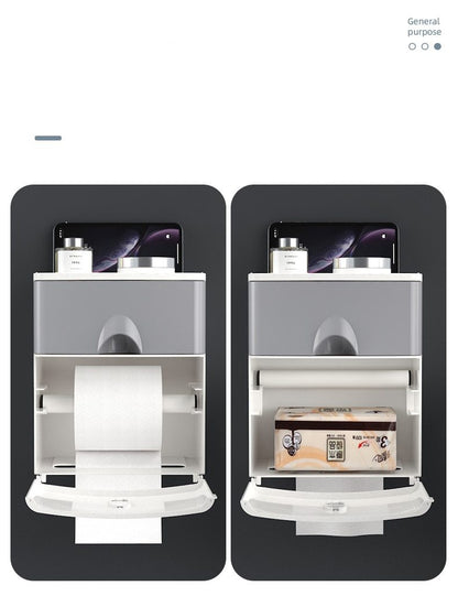 Multifunction Toilet Paper Holder Waterproof Toilet Tissue Storage Box
