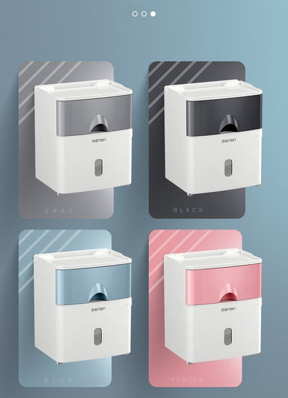 Multifunction Toilet Paper Holder Waterproof Toilet Tissue Storage Box