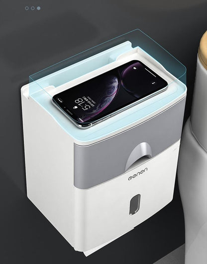 Multifunction Toilet Paper Holder Waterproof Toilet Tissue Storage Box