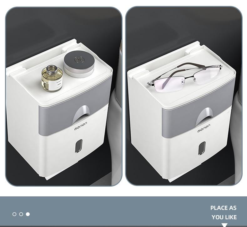 Multifunction Toilet Paper Holder Waterproof Toilet Tissue Storage Box