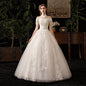Vintage High Neck Short Sleeve Wedding Dress