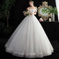 Sexy Off The Shoulder Boat Neck Bridal Gown